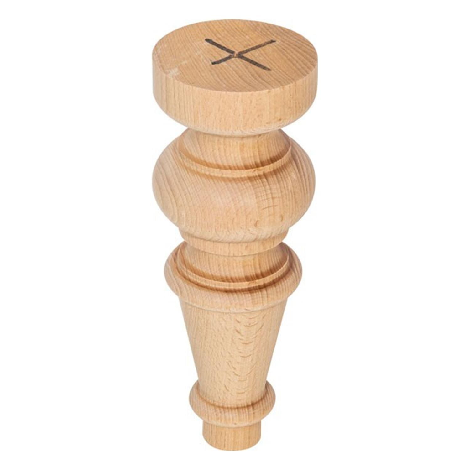 Torna Ahşap Ayak Komidin Dresuar Koltuk Ayağı Desenli 7x7x20 cm