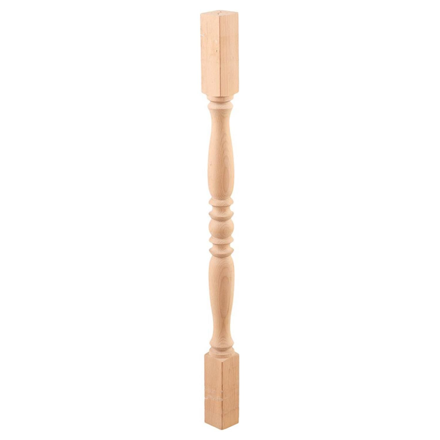 Merdiven Torna Ayak Extra Kayın Boyanabilir Ahşap 5x5x80 cm