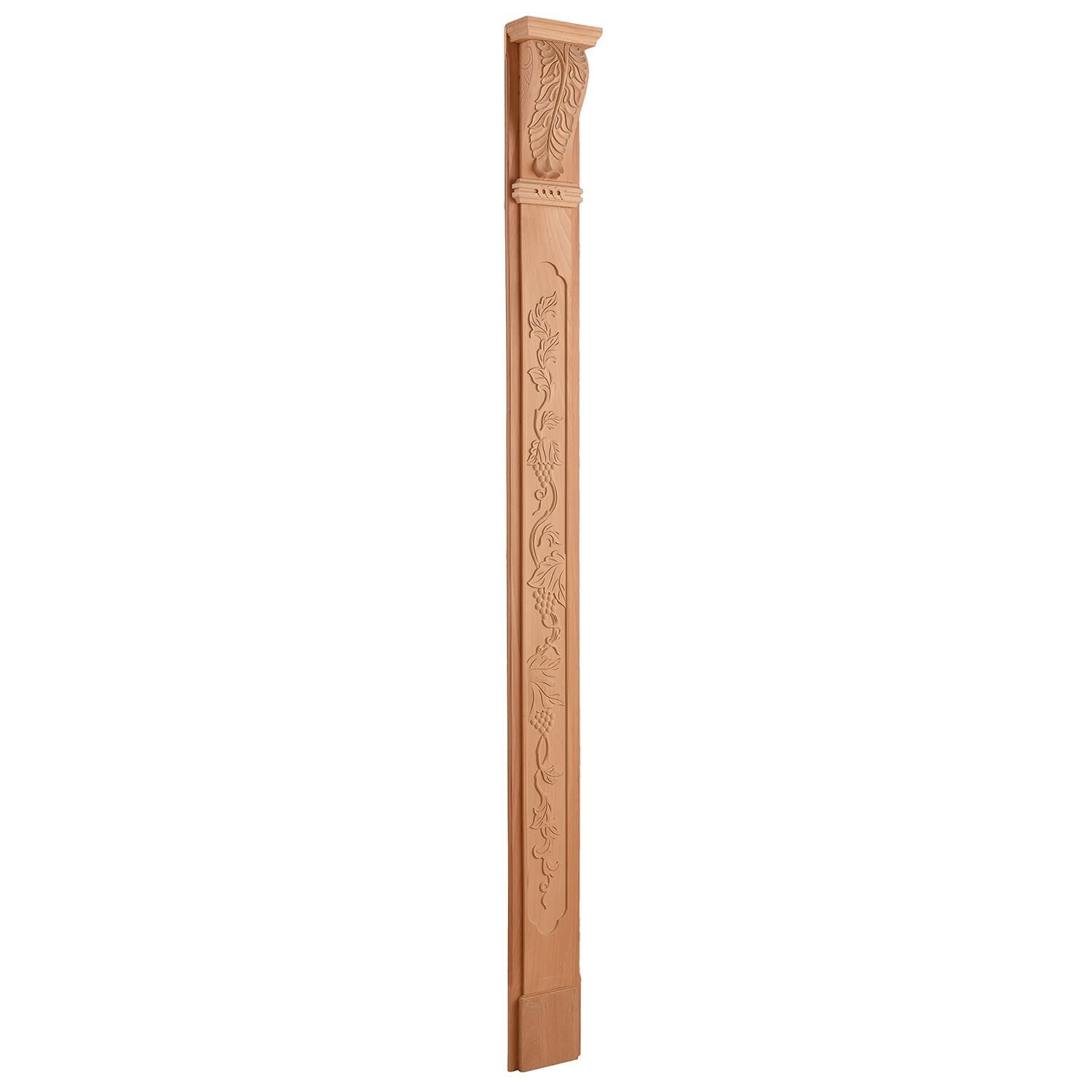Ahşap Oymalı Sütun Roma Sütun Boyanabilir Dekoratif Aksesuar 210x18 cm ATS02