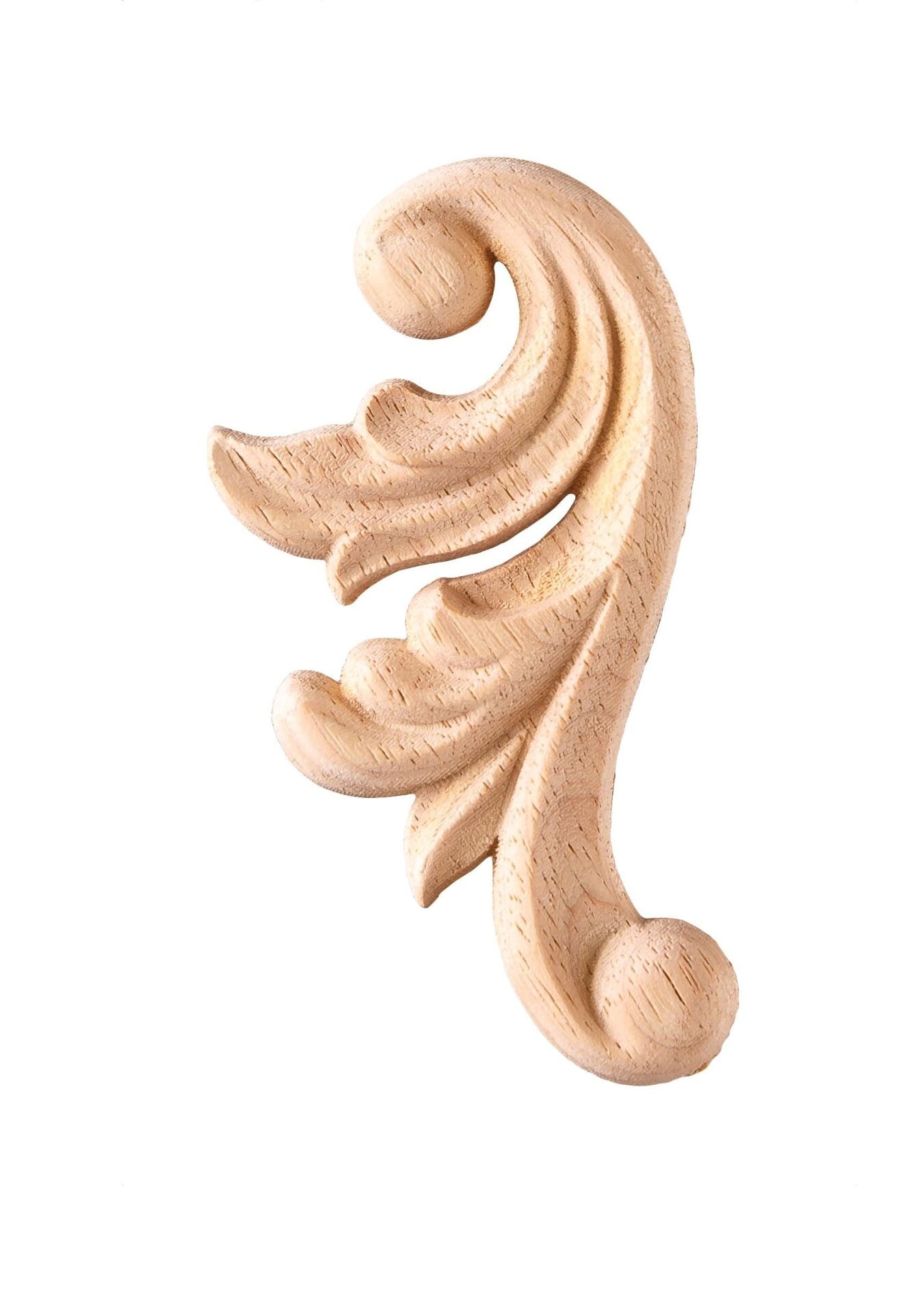 Köşe Aplik Dekoratif Aksesuar Boyanabilir İşlemeli Ahşap 12x9x0,8 cm KSS12