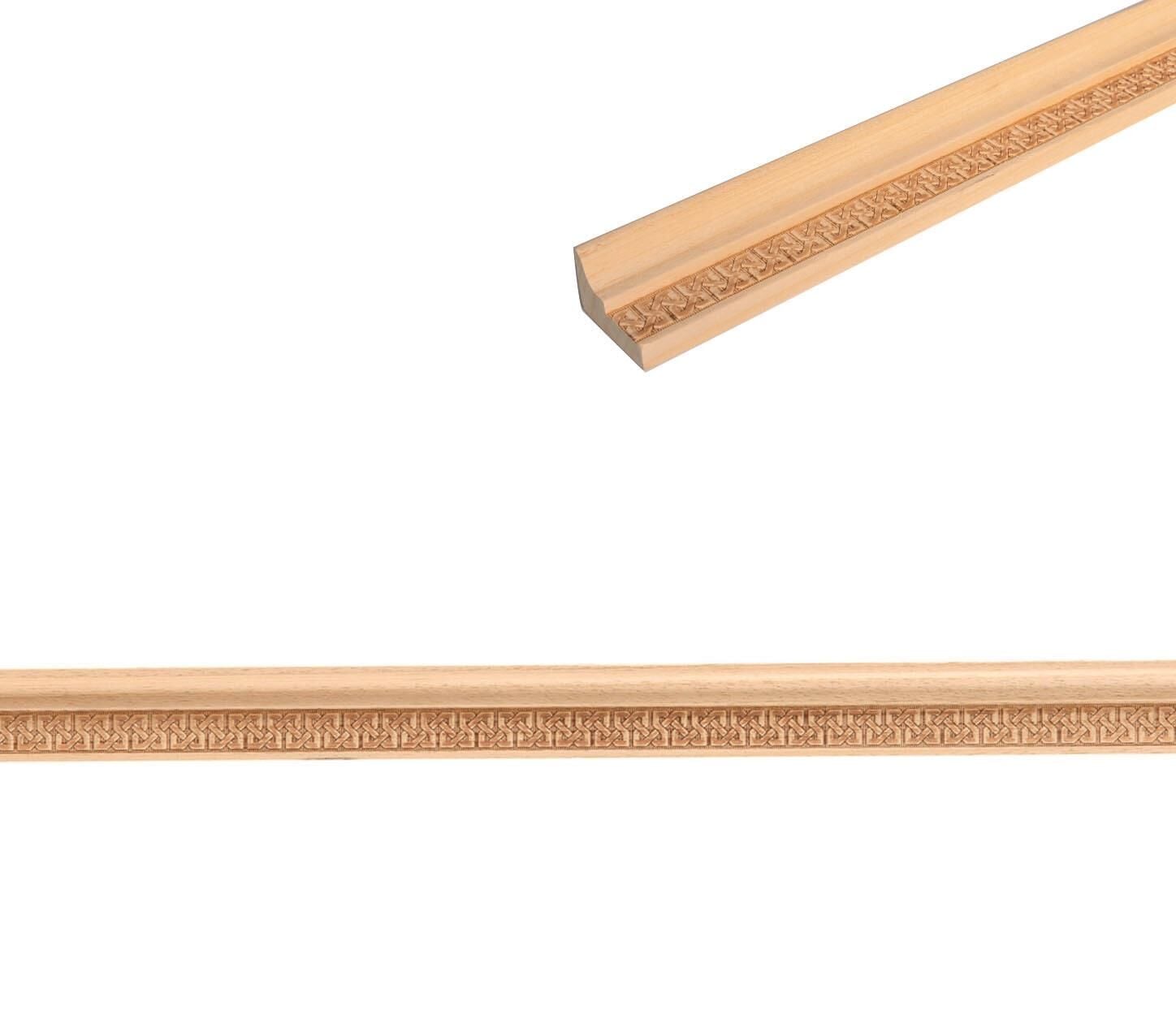 Ayous Ahşap Oyma İşlemeli Osmanlı Desenli Çıta Boyanabilir Dekoratif Aksesuar 42x29 mm MAC74