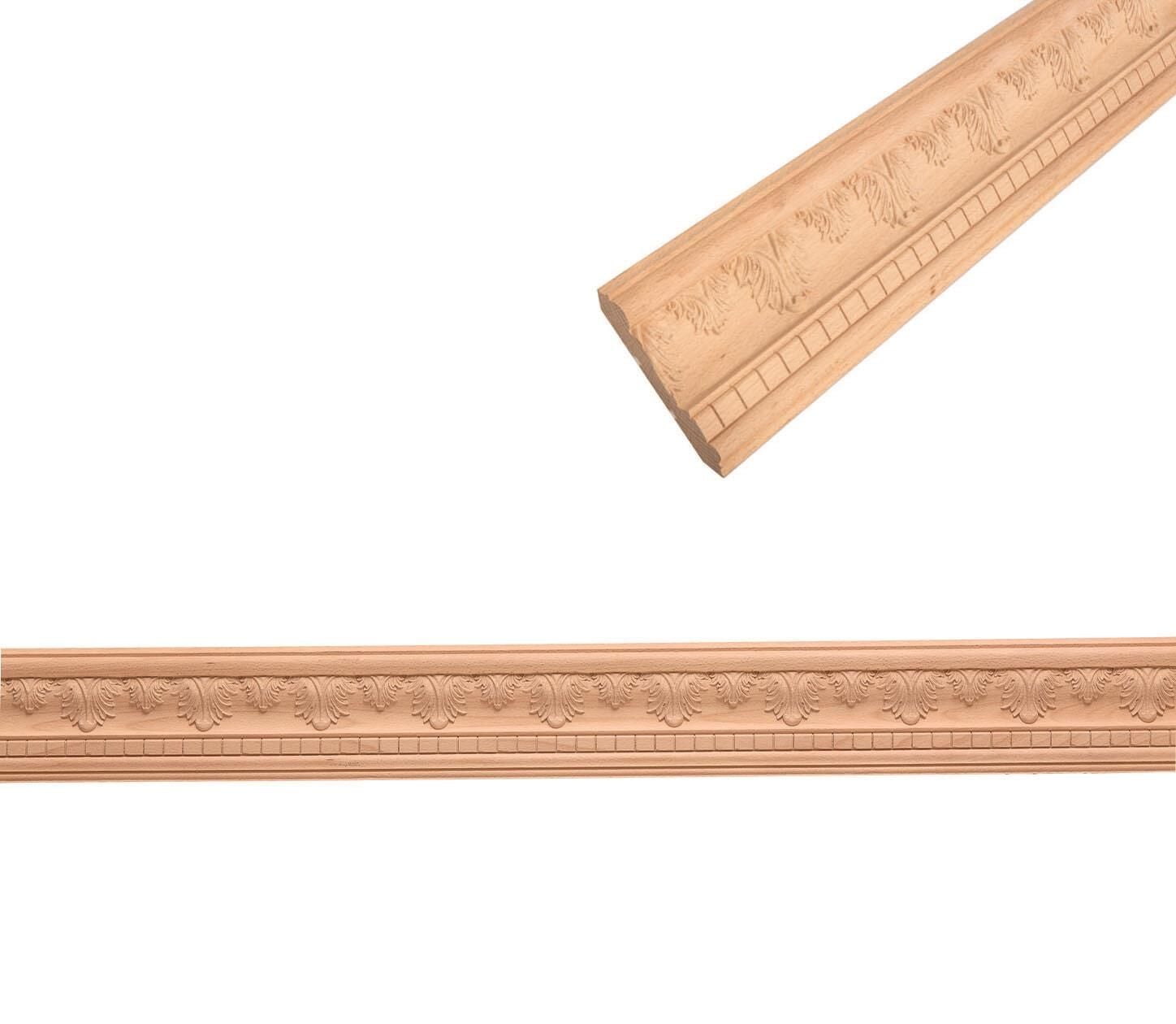 Kayın Kartonpiyer Taç Çıta Ahşap Desenli Dekoratif Aksesuar 120x22 mm KT30