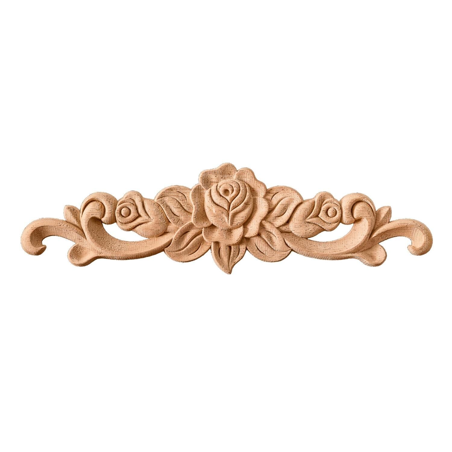 Taç Motif Aplik Oymalı Ahşap Boyanabilir Dekoratif Aksesuar 35x8x0,8 cm TAM42