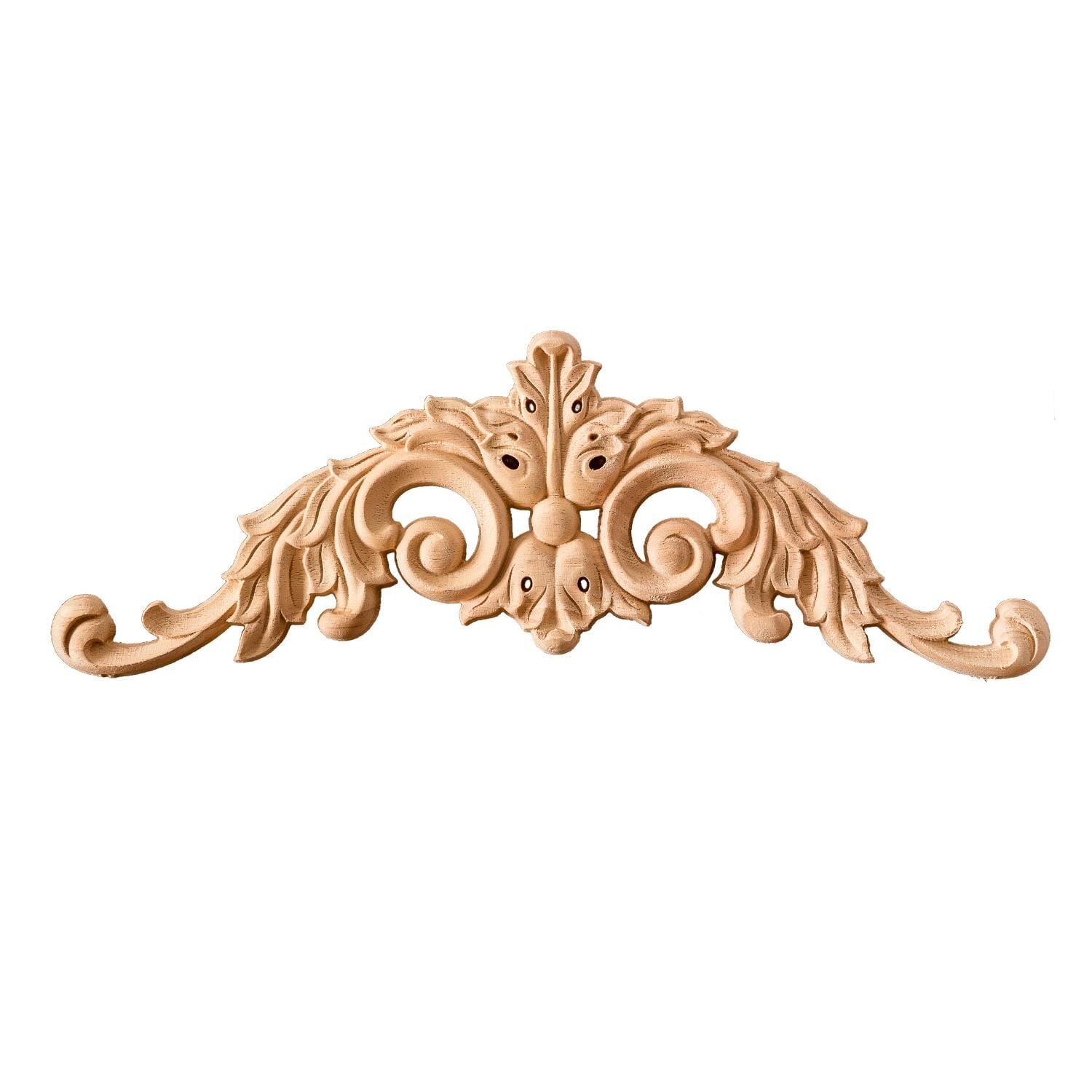 Taç Motif Aplik Oymalı Ahşap Boyanabilir Dekoratif Aksesuar 50x17x1,8 cm TAM03