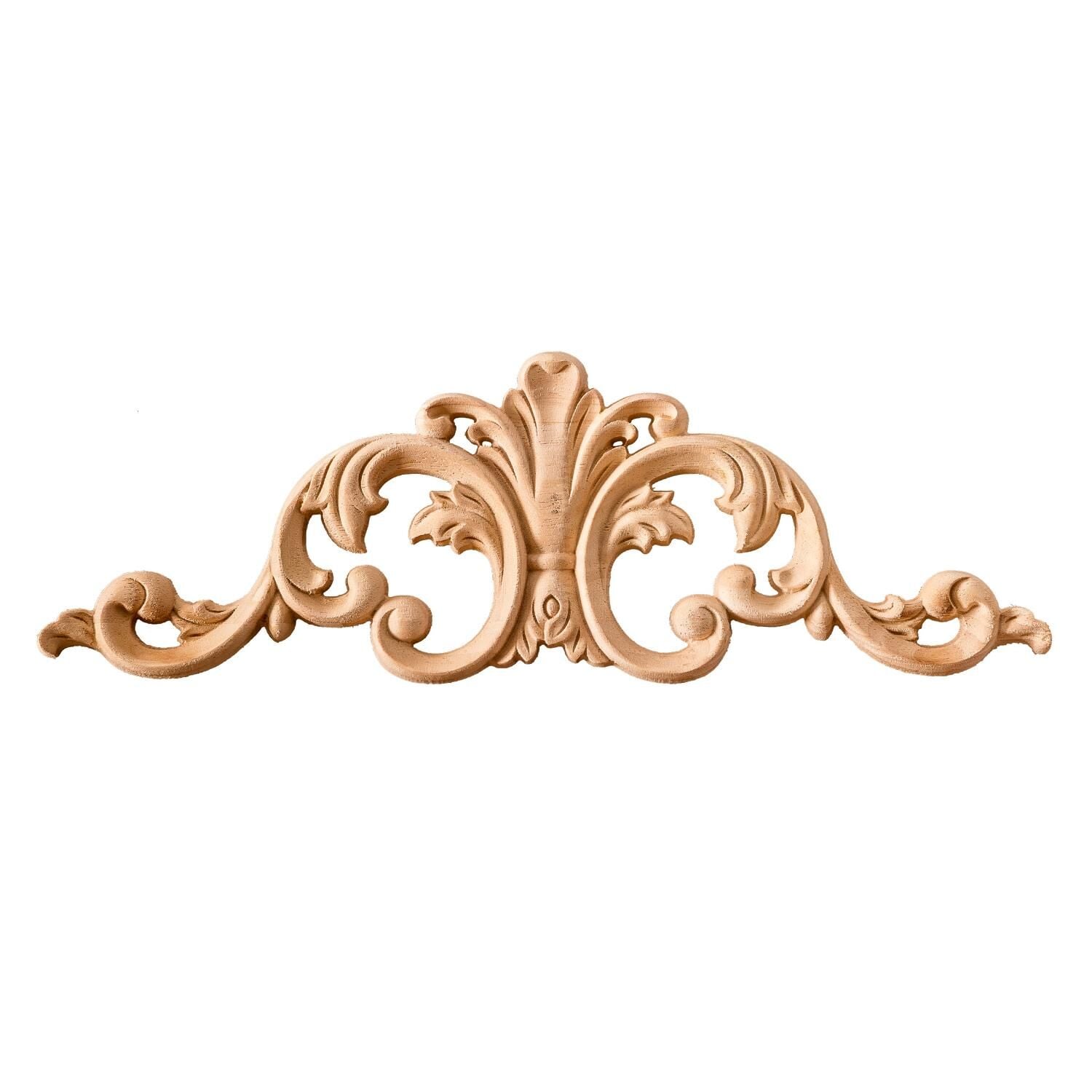 Taç Motif Aplik Oymalı Ahşap Boyanabilir Dekoratif Aksesuar 40x13,5x1,5 cm TAM01