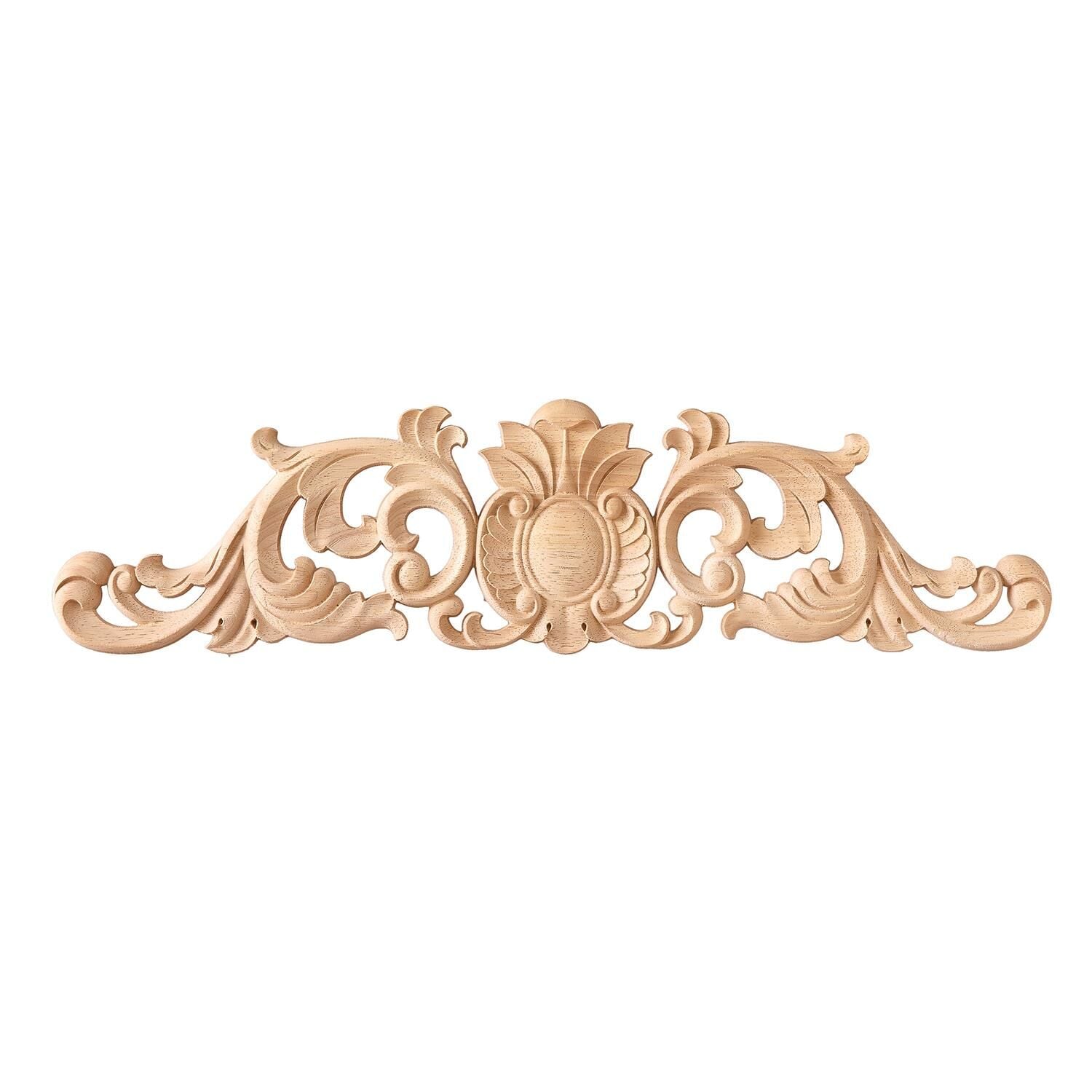 Taç Motif Aplik Oymalı Ahşap Boyanabilir Dekoratif Aksesuar 60x15x1,2 cm TAM07