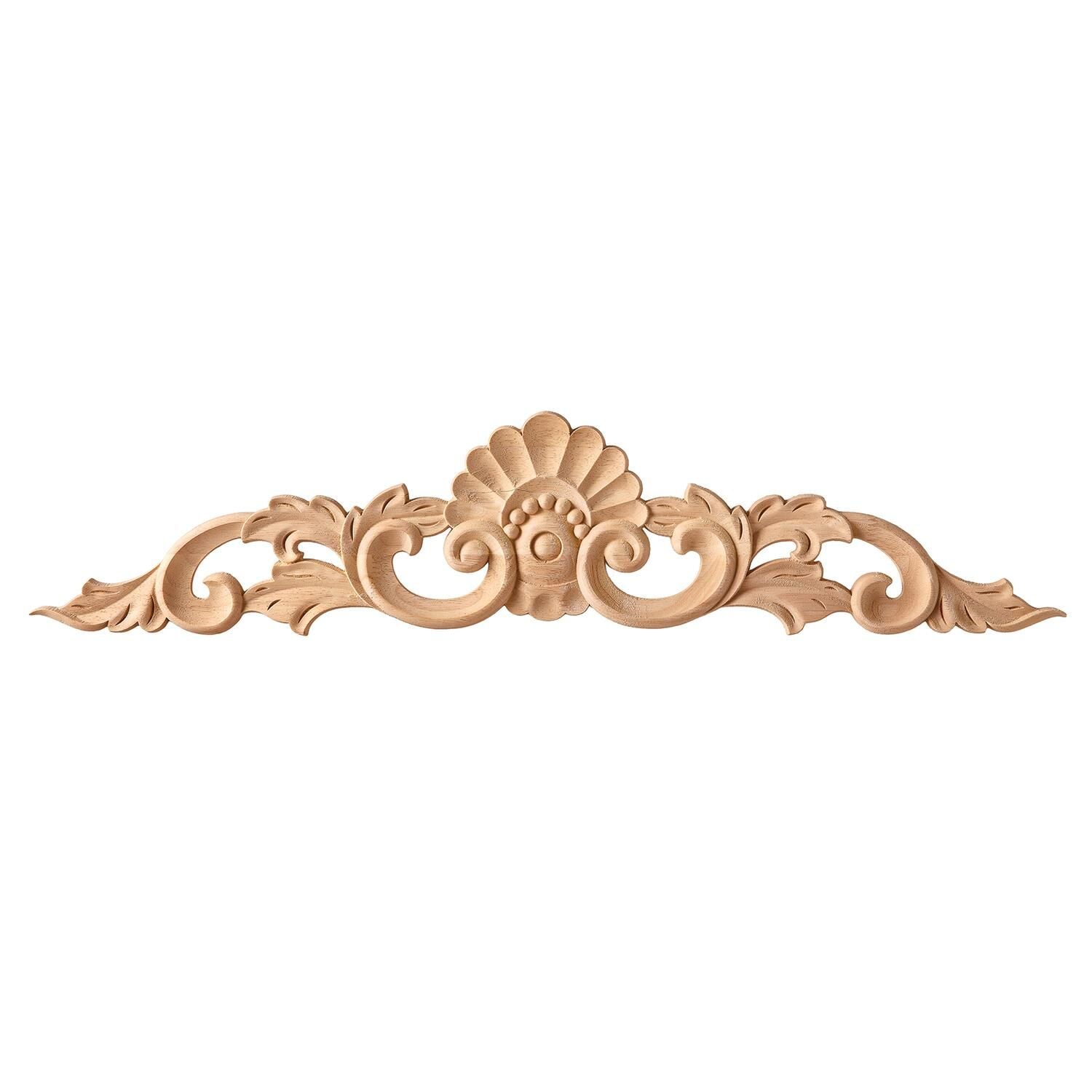 Taç Motif Aplik Oymalı Ahşap Boyanabilir Dekoratif Aksesuar 70x15x1,5 cm TAM34
